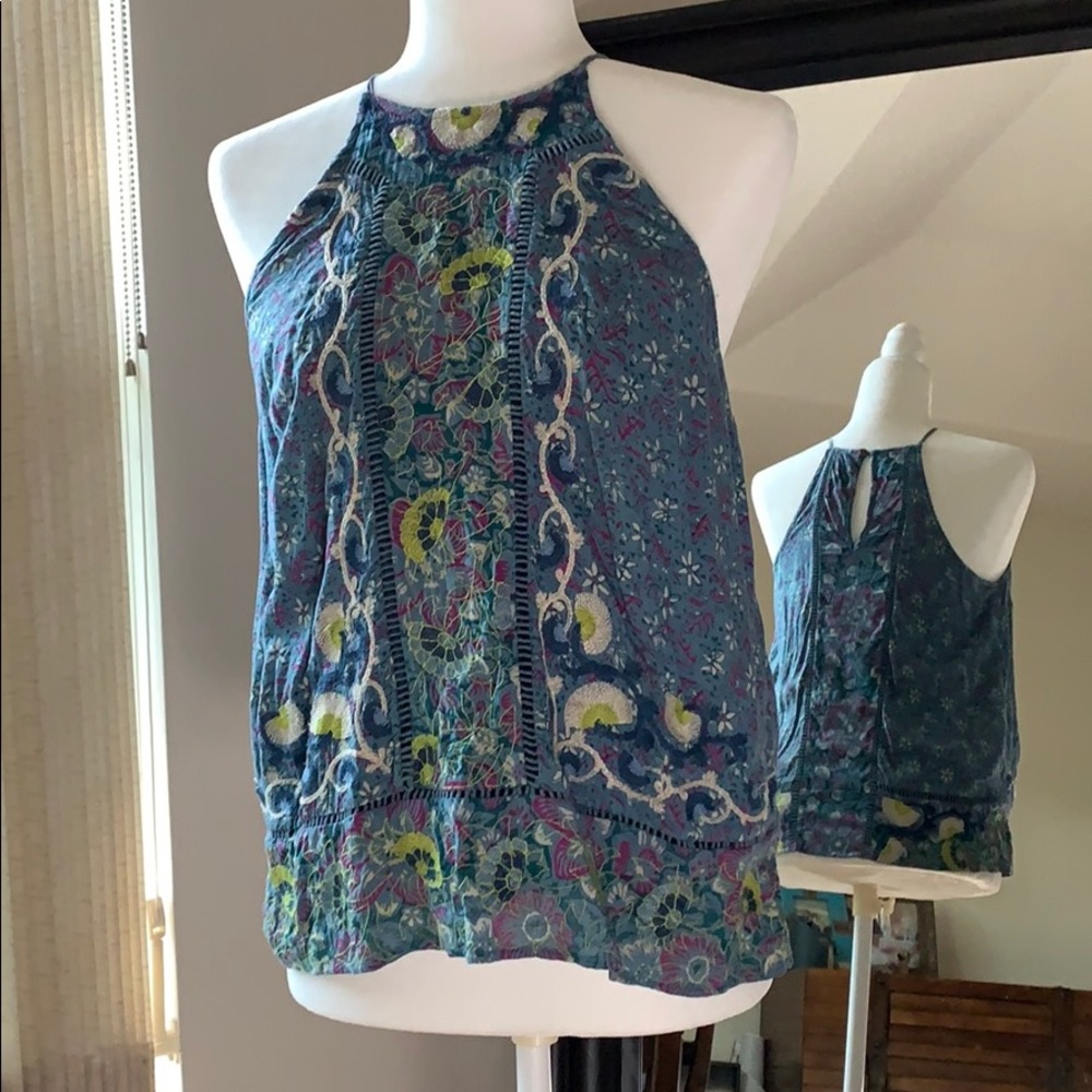 Multicolor Anthropologie Halter Top- Size 2
